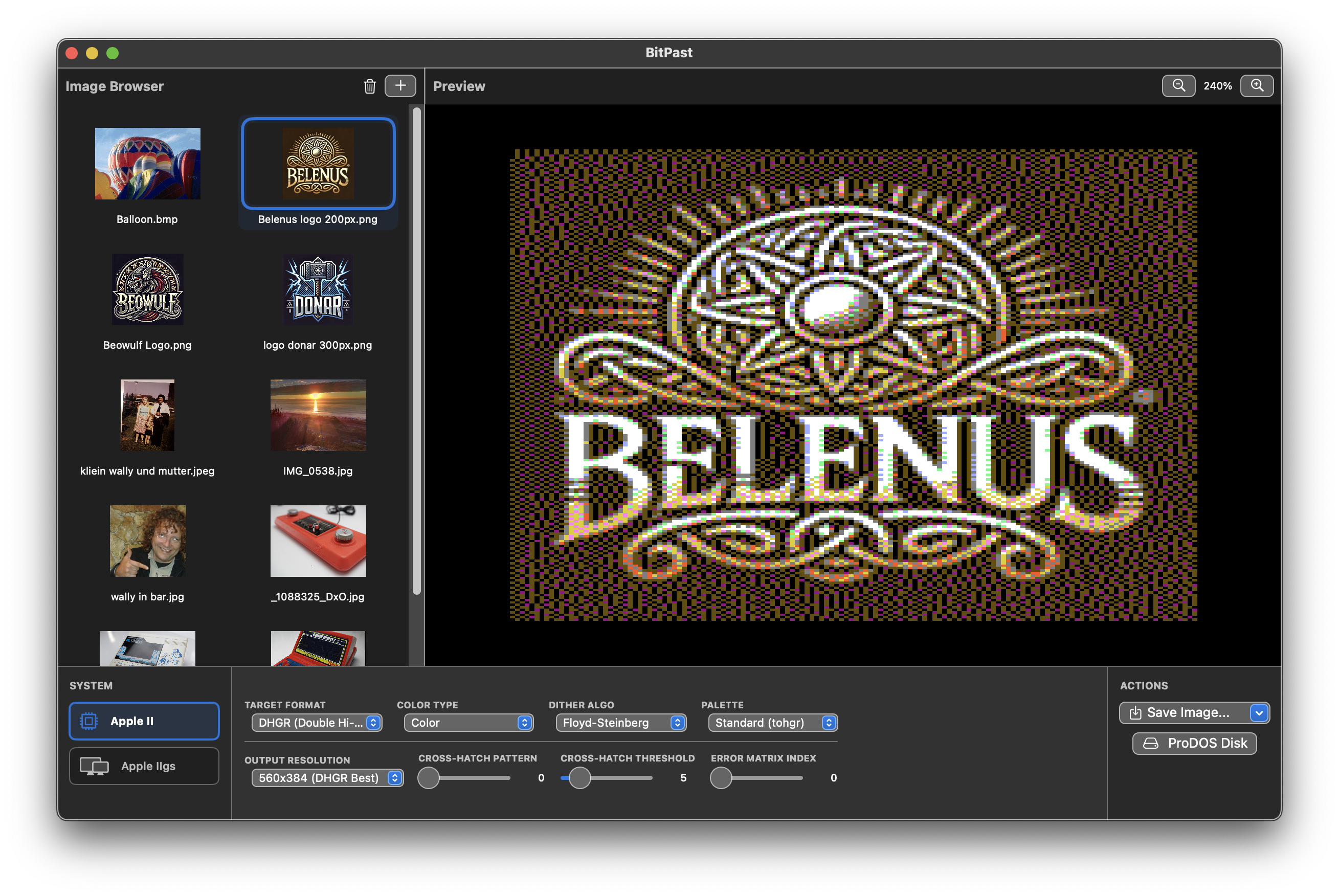 Apple II DHGR Conversion